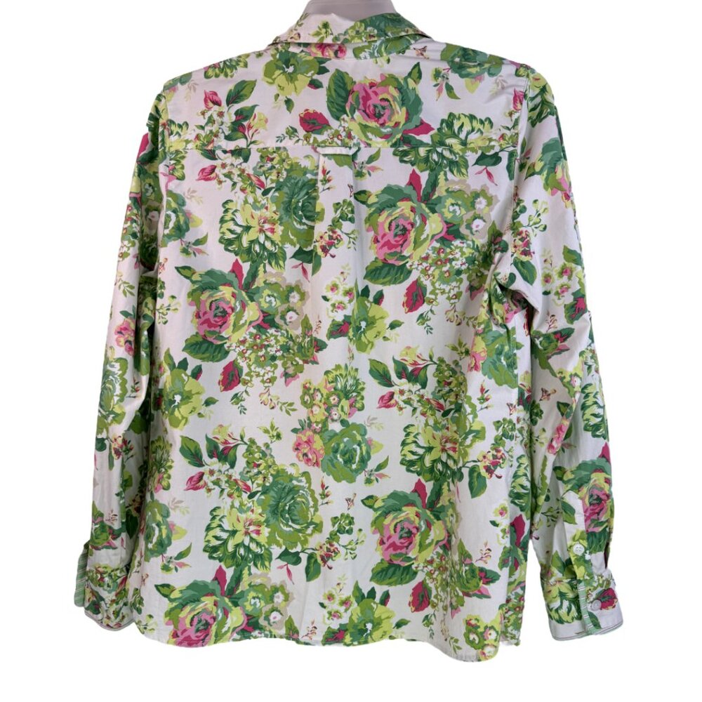 Charter Club Women's Floral Button Down Size: PET/LGE - Picture 2 of 3